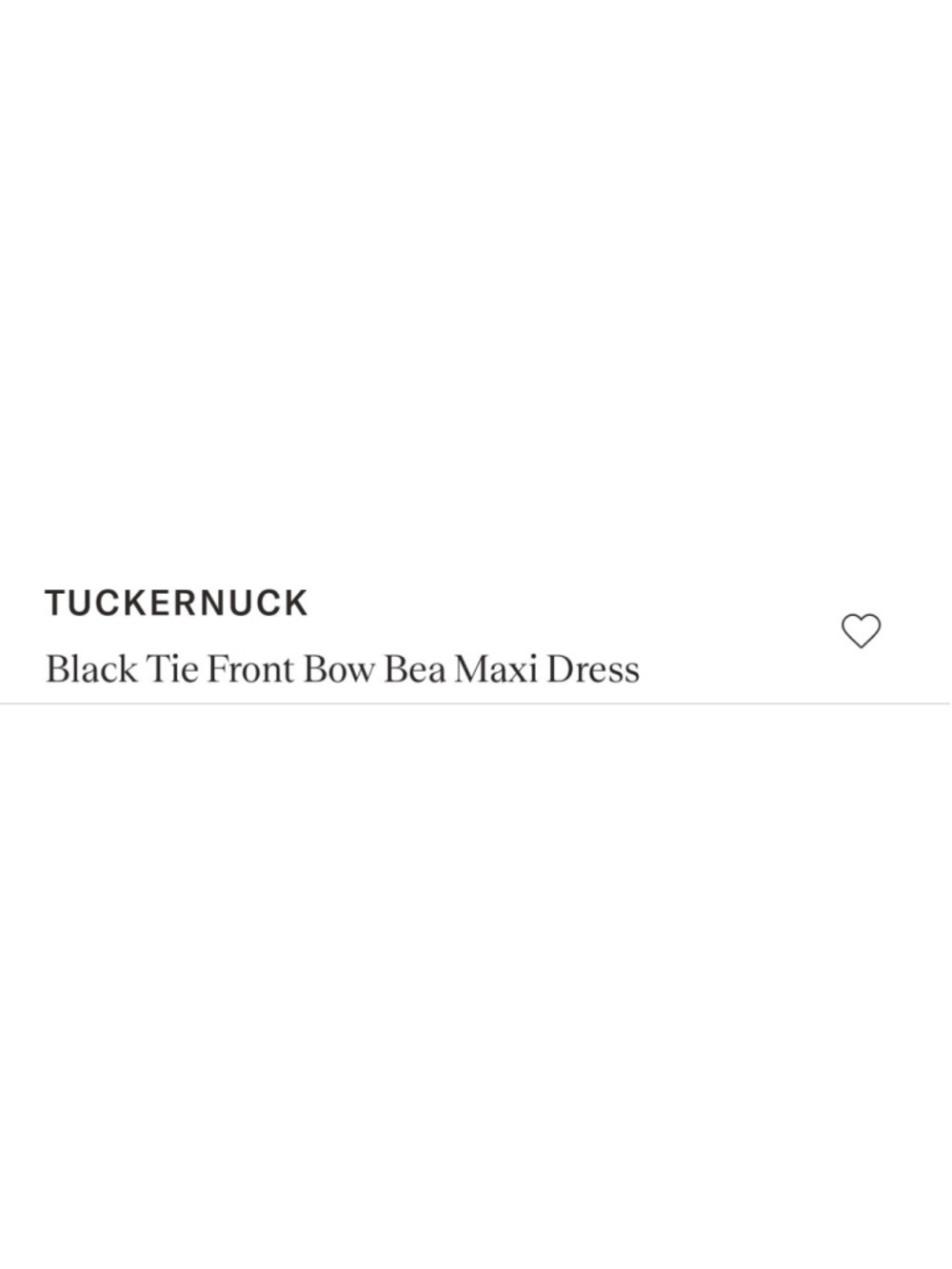 NWT Tuckernuck Black Tie Front Bow Bea Maxi Dress S - Picture 4 of 5